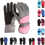 Generisch Guantes de esquí para niños, resistentes al viento, impermeables, guantes de nieve, guantes cálidos de invierno para niños y niñas, guantes infantiles para esquí, snowboard