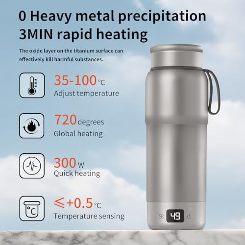 Hervidor Eléctrico de Viaje ZING TTI Titanio Puro 520ML miniatura 4