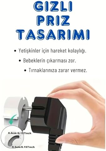 Abuy 12 Adet Bebek Güvenlik Priz Koruyucusu Elektrik Prizleri Koruması Priz Çocuk Güvenliği Beyaz - Görsel 7
