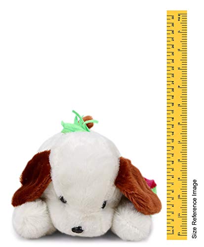 Image of Tickles Adroable Lying Dog Stuffed Soft Plush Animal Toy for Kids Baby Boys & Girls Birthday Gift (Color: White Size: 20 cm)