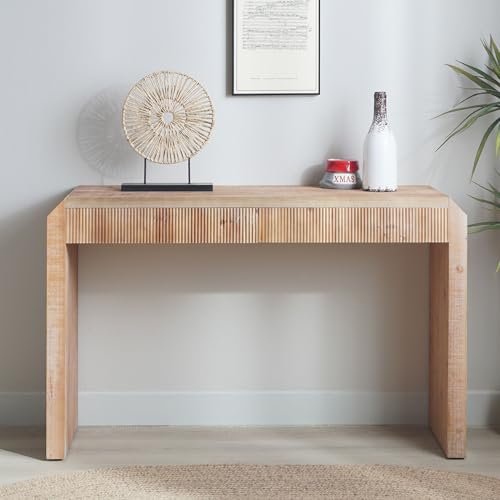 FGXJY Rustic Wooden Console Table with Drawer, Sofa Table Behind