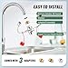 Huanyu Faucet Mounted Eyewash Station 360°Rotation Emergency Eye Wash Station Sink Attachment Adjustable Water Flow Direction Eye Wash Faucet for Lab Factory with 3 Adapters (Style C)