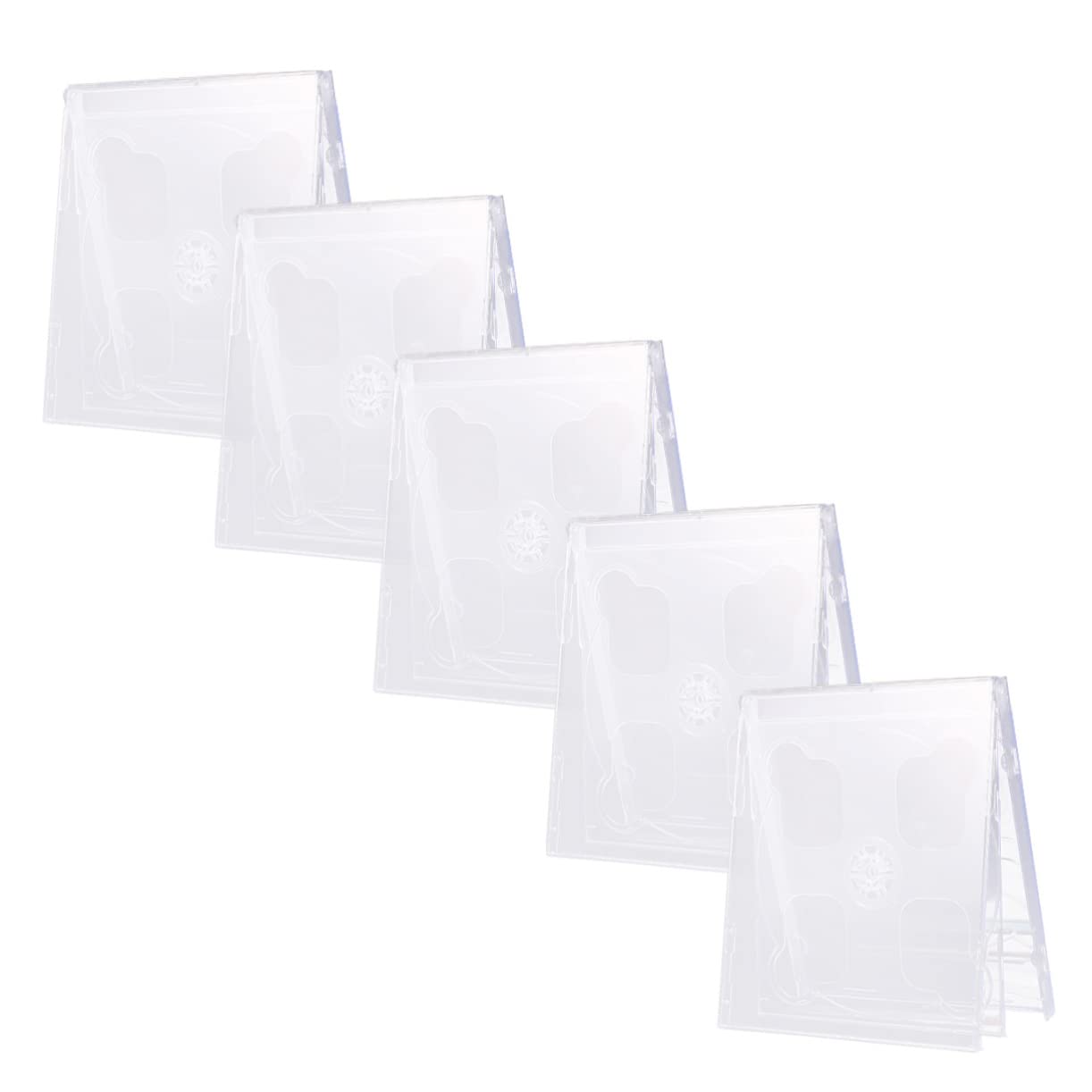 SOLUSTRE Empty CD Cases 5pcs CD Disc Jewel Case Disc Case Standard Jewel Cases Clear Jewel Cases Media Video Storage Case CD Case Transparent Hard Plastic Transparent CD Cases