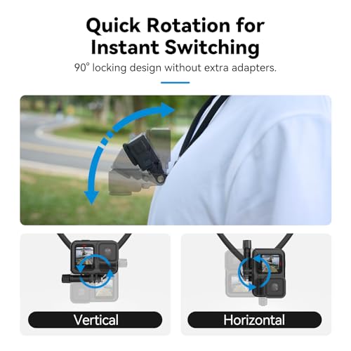 image for TELESIN Neck Mount SE 2.0 with Air Cushion, Adjustable Chest Strap and