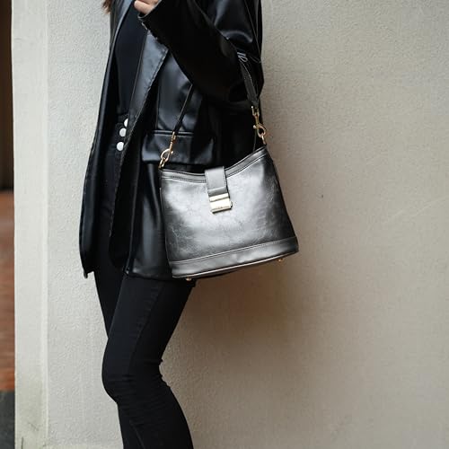 Image of MKF Collection Shoulder Bag for Women, Vegan Leather Hobo Handbag Top-Handle Purse