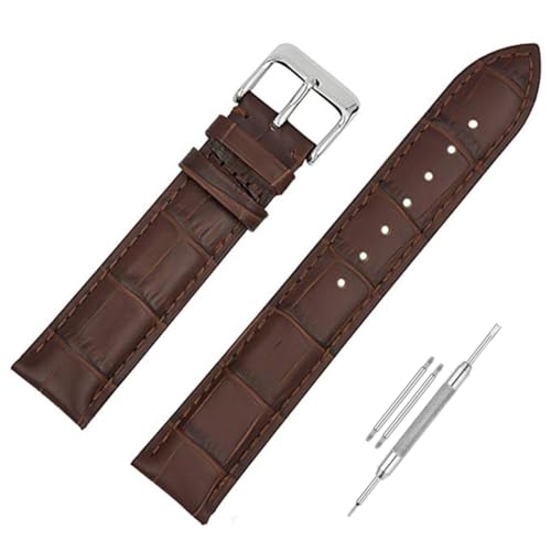 Image of Lineon Half Padded Premium Leather Mens & Womens Watch Strap For Branded Watches Compitable with Titan, Timex, Casio, Sonata and All premium Watches Tool and Pins Include