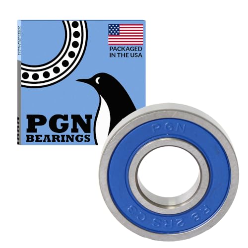 PGN (30 Pack) R8-2RS Bearing - Lubricated Chrome Steel Sealed Ball Bearing - 1/2
