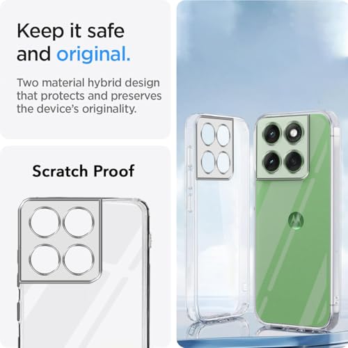 Image of Jkobi Back Cover for Moto Edge 60 (Silicone Clear Shockproof Case with Camera Protection | Soft and Flexible | Transparent)