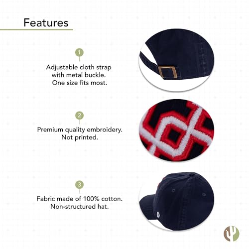 Gorra bordada ajustable azul UConn Baseball miniatura 4