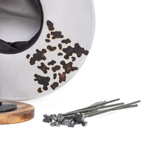 Wood Branding Iron for Personalized Crafts, Custom Woodworking, BBQ, and Grilling - Cow Print Branding Iron Set of 8 Branding Irons - MADE IN THE USA - The Heritage Forge