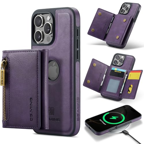 Housse portefeuille iPhone 16 Plus violette pour voyager léger au quotidien