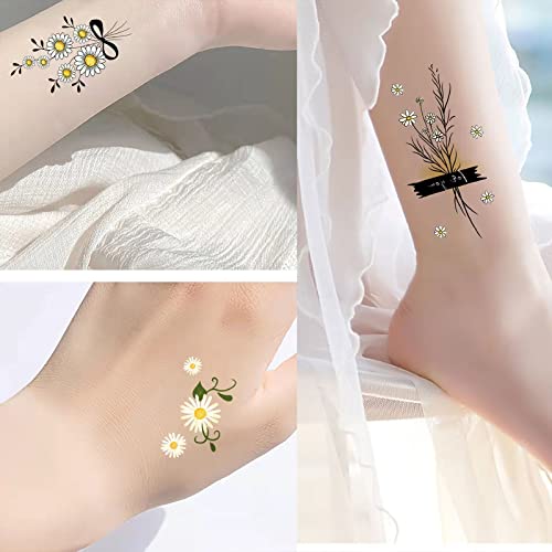 20 Sheets Flower Temporary Tattoos, Fake Tiny Temporary Tattoo Waterproof Body Art Sticker For Women Girls Kids,Hand Neck Wrist, Brirthday Party Favour Supplies,Party Bags Filler #TOP2