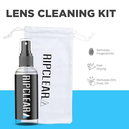 RIPCLEAR Sunglass Cleaning Kit With Ultra Soft Glasses Bag │1 Spray Bottle With Microfiber Glasses Bag Holder - Specailly Designed For Cleaning Polarized, Tinted, and All Sunglass Lens3