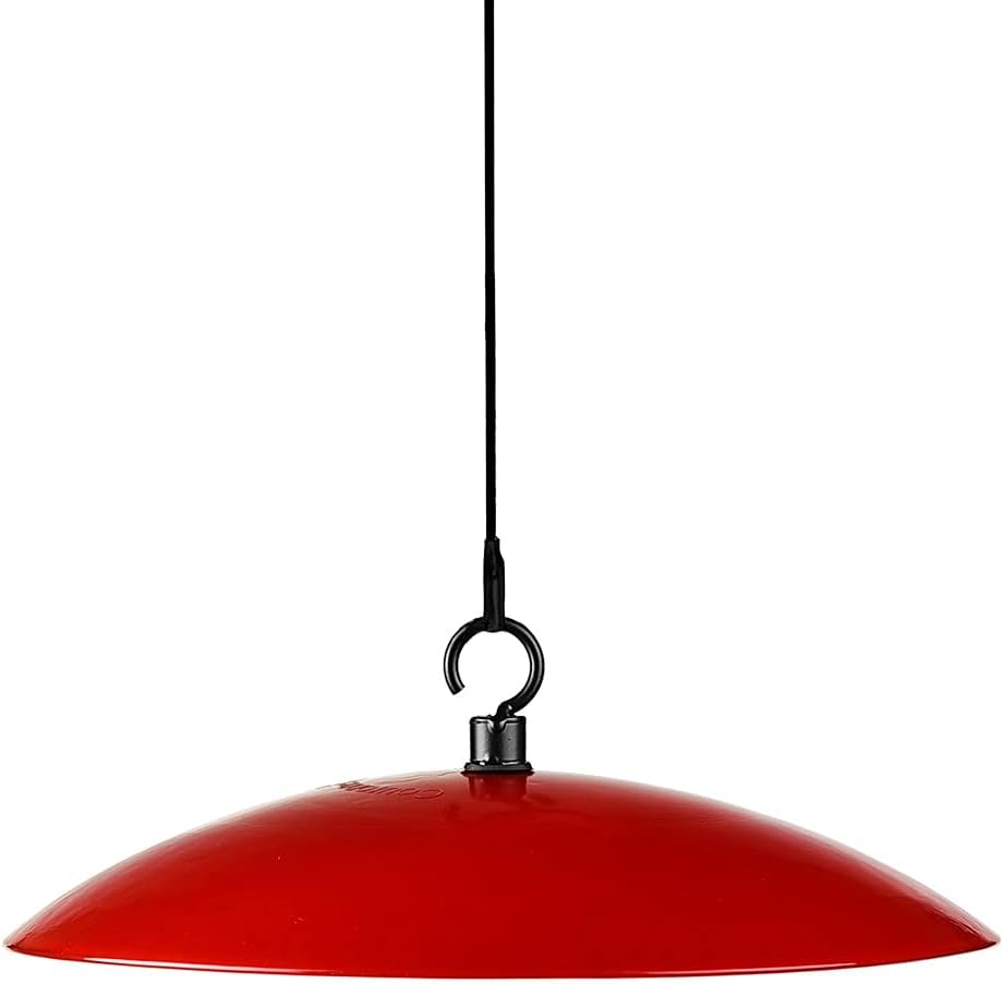 (Similar to photo)Petite Glass Baffle Dome, M383-200-76, 11 Inch Wide, Ruby Red