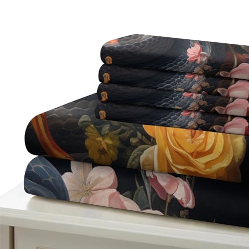 Housse de couette serpent 3D microfibre douce et résistante 3 pièces 135x200cm - 7