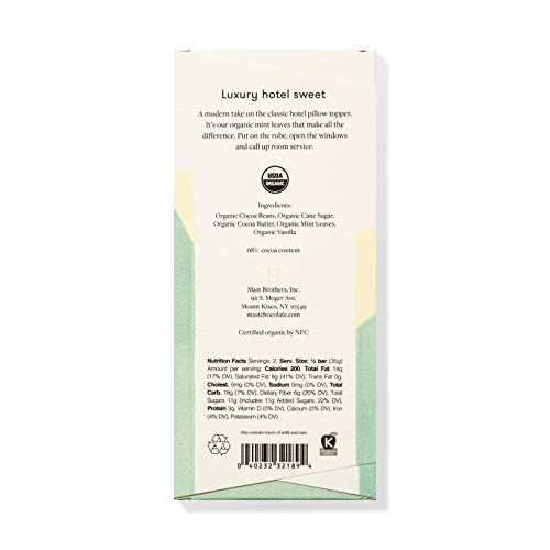 Mast Chocolate Bars | Organic, Kosher | Classic 2.5Oz Each (Mint) #TOP1