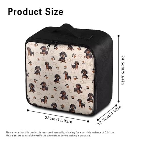 Image of Gomyblomy Dachshund Dogs First Aid Kit Bag Portable First Aid Kit Bag Empty for Travel Business Medium Emergency Kits Medicine Storage Bags for Home Cars Outdoor Activities