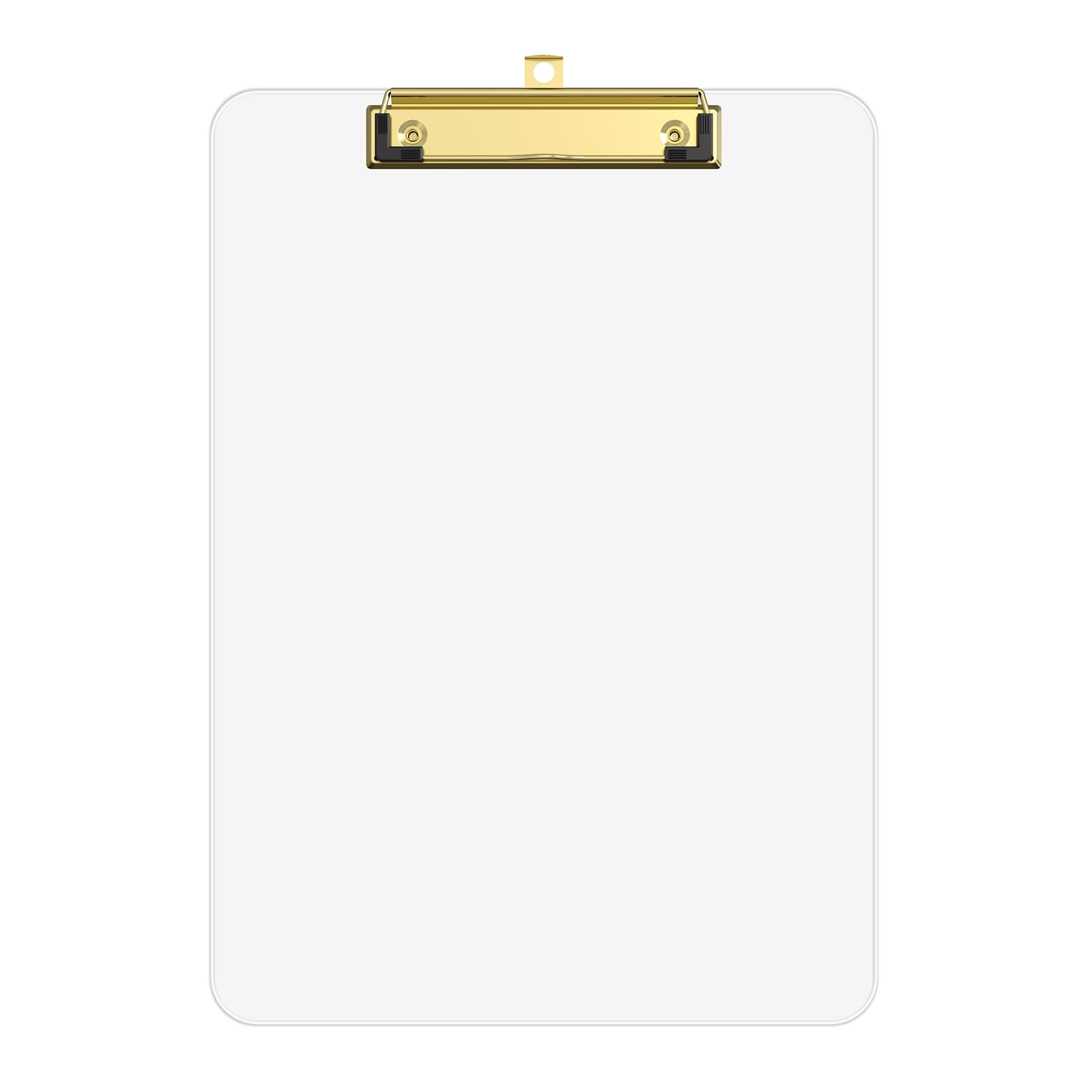 Zoenley Plastic Clipboard, Clear 8.5 x 11'' Clip Board
