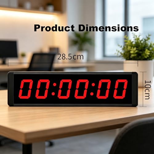 Cronómetro digital LED doble cara con control remoto miniatura 4