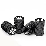 FInnrl Tire Valve Stem Caps,Metal Air Valve Cap,Universal Stem Covers for Honda CR-V CRV Pilot EX EX-L Touring Accord Civic Pilot Logo Styling Decoration Accessories,4 Pcs Black…