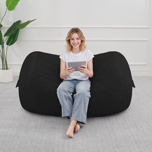 Image of 4FT Bean Bag Chair 4'Big Bean Bag Chairs with Adults, Large Beanbag Chair