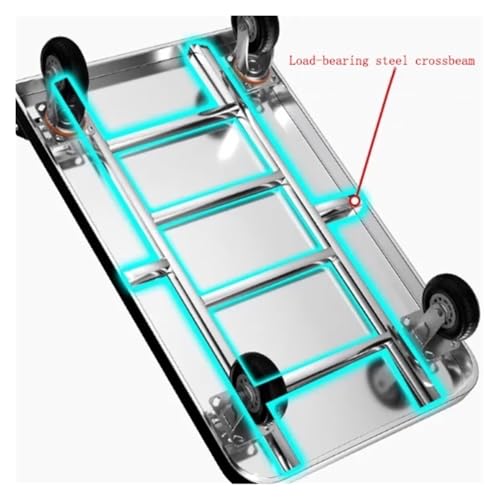 Carretilla multifuncional plegable con ruedas de 8 pulgadas miniatura 7