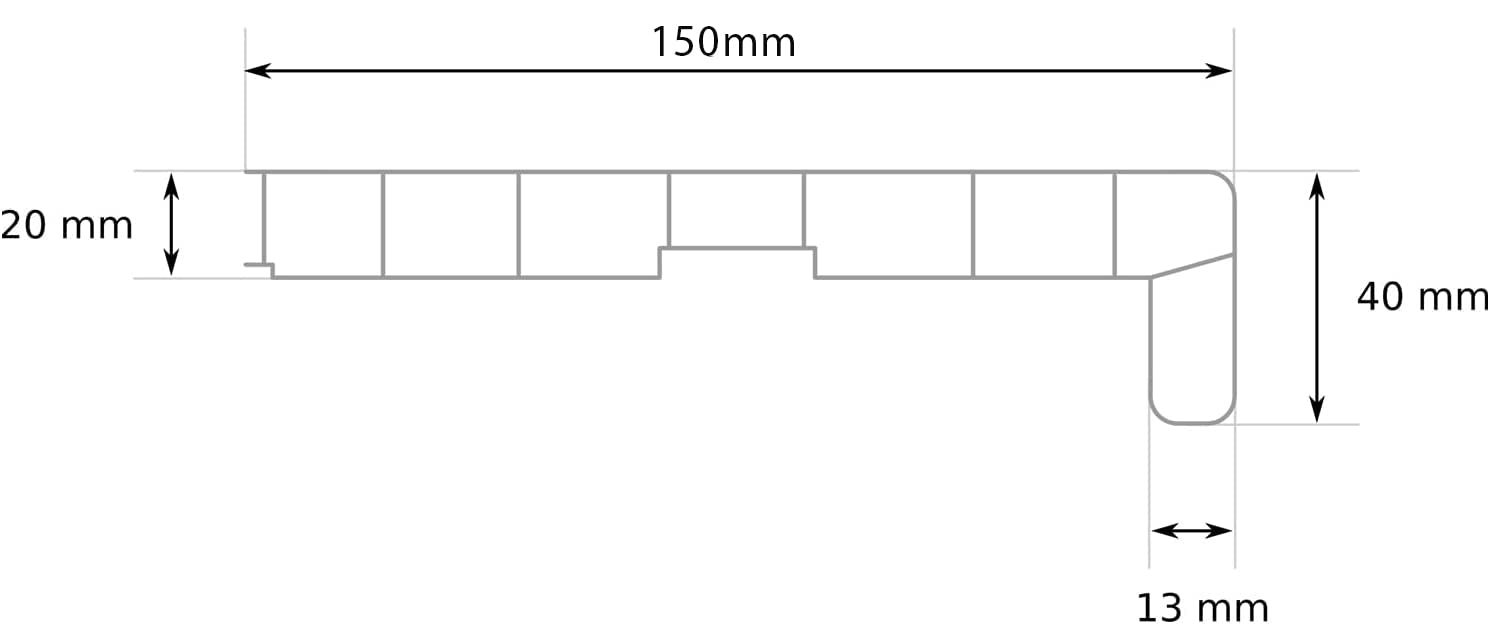 FENSTERBANK PVC – 15 cm x 110 cm – Weiß – Fensterbrett – für den Innenbereich – Innenfensterbank – Innen – Meterware – Wohnzimmer – Deko – Kunststoff