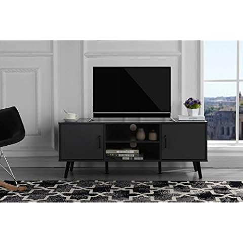 Divano Roma Furniture Mid Century Modern TV Stand (Grey) Cover