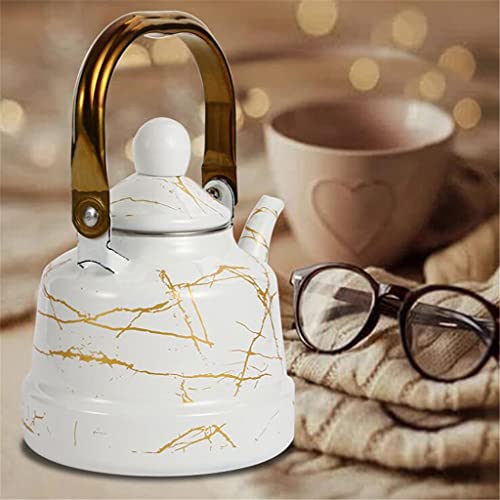 Cafetière en émail épais de qualité supérieure blanche 2.5L