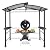 EAGLE PEAK 8x5 ft Grill Gazebo, Steel Frame Outdoor BBQ Cover, Double-Tier Polycarbonate Barbecue Canopy with Shelves
