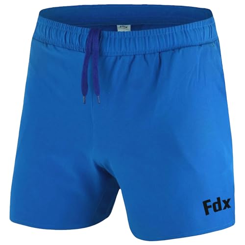 FDX Men’s Running and Gym Shorts - Side Zip Pockets Lightweight Moisture Wicking Shorts for Skip Rope Outdoor Sports Workout Exercise Pro Blue,L FDX Men’s Running and Gym Shorts - Side Zip Pockets Lightweight Moisture Wicking Shorts for Skip Rope Outdoor Sports Workout Exercise Pro Blue,L