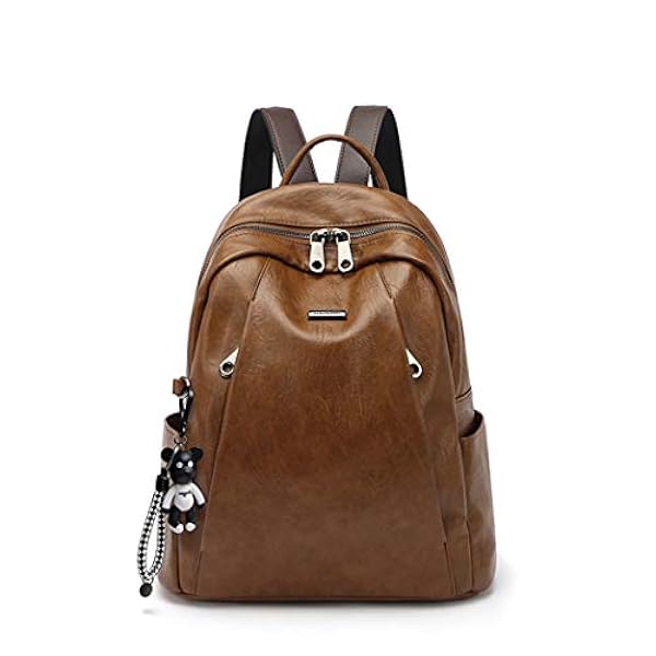 DEERWORD Mujer Bolsos Mochila Casual Bandolera Marca Mediano Antirrobo Italianos PU Cuero 5255 1 Piezas