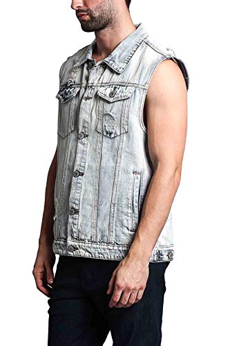 Image of VICTORIOUS Rocker Denim Jean Vest Jacket