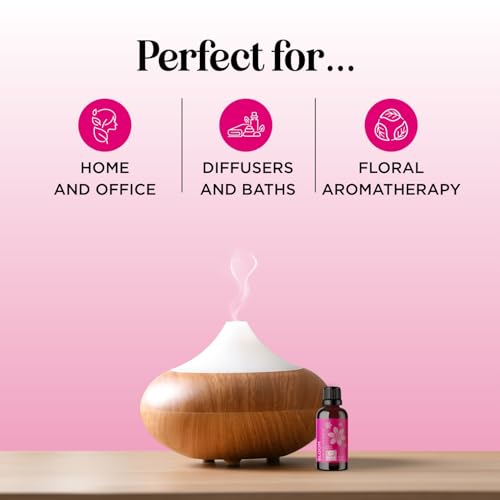 Image of Floral Essential Oil Blend for Diffuser - Flower Essential Oil for Diffusers Baths Candles Soaps & DIYs with Pure Undiluted Jasmine Chamomile Geranium & More - Sweet Uplifting Aromatherapy Blend