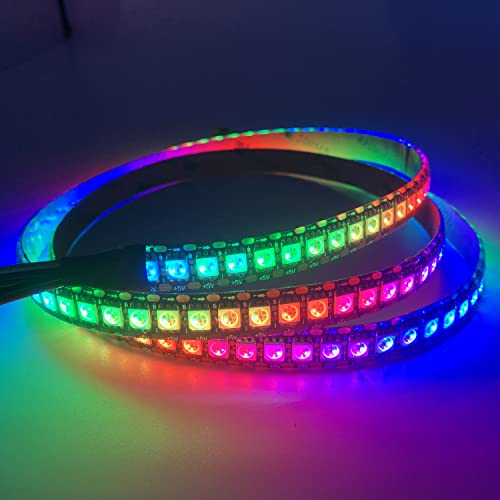Image of DC 5V WS2813 Led Strip Light Dual Signal Individually Addressable 5m 30 LEDs WS2812B Updated Black White PCB (Black PCB IP65, 1M 144LED /M)
