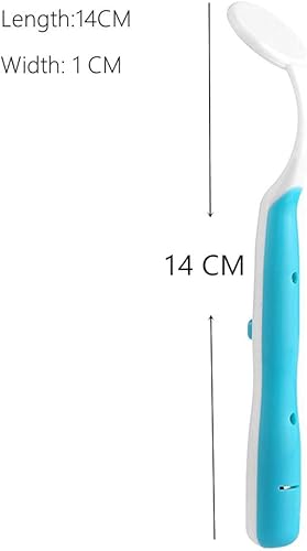 Miniatura 3 de 2 piezas de espejo dental con herramienta de luz espejo de inspección con luz LED ángulo de curva antivaho herramienta de cuidado bucal para dentista