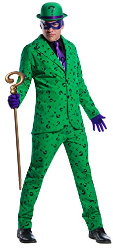 Charades DC Comics Riddler Men's Costume, As Shown, Medium