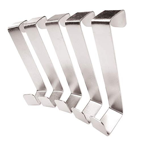 SOBRE LOS GANCHOS DE LA PUERTA 10 piezas por 4smile - Hecho en Alemania | GANCHOS reversibles para puertas y gabinetes de armarios | Perchas y ganchos de las puertas | Acero galvanizado