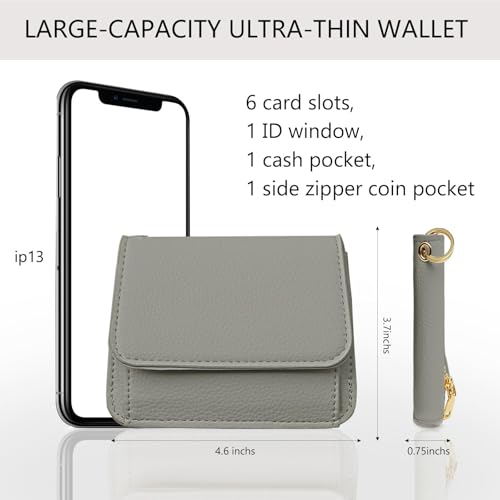 Image of Keychain Wallet for Women,RFID Wristlet Wallet with Beaded Strap