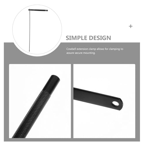 Abrazadera para Campana de Batería Hoement negra resistente miniatura 6