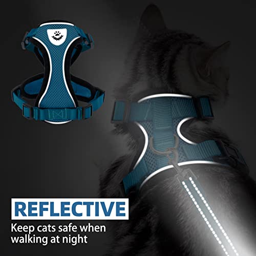 Pupteck Reflective Cat Harness And Leash Set Escape Proof - Pet Vest Harness For Cats Small Dogs Rabbits Bunny Adjustable Travel Walking Outside #TOP2