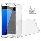 S7 Edge Case, Profer [Anti-Scratches] and [Drop Protection] Soft TPU Gel [Ultra Slim] Premium Flexible Soft Bumper Rubber Protective Case Cover for Samsung Galaxy S7 Edge (Clear)