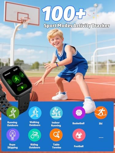Mgaolo Kids Smart Watch 1.85" Upgrade - Fitness Tracker with Heart Rate Sleep Monitor, 100+ Sports Modes, 12 Puzzle Games, Activity Tracker for Boys Girls Outdoor Fun (Pink) — view 2