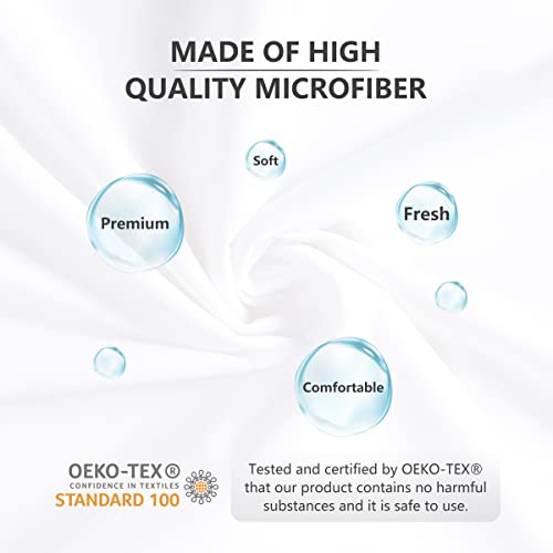 Waterproof Breathable Mattress Protector, Queen Noiseless Premium Smooth Mattress Cover, Deep Pocket Fit Up To 21 Inches, Soft Washable Bed Cover #TOP3