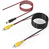 Backup Camera Cable, RCA Car Reversing Video Cable, 20ft RCA Male to Male Plug Car Reverse Rear View Parking Video Extension Cable with Detection Trigger Wire RFAdapter for Rearview Camera