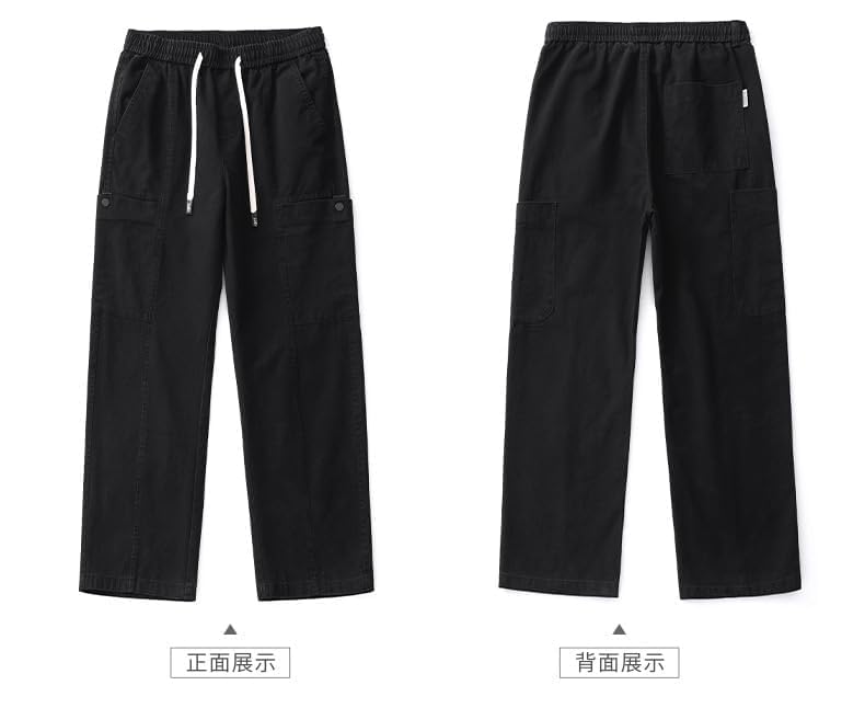 Pants Trousers Denim Niche Design Large Pocket Workwear Pure Cotton Retro Washed Faded Floor Loose and Comfortable High-end3