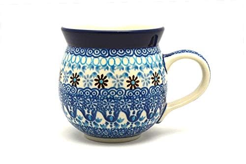Taza de cerámica artesanal 11 onzas azul miniatura 2