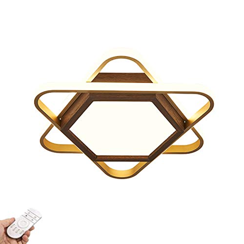 Plafonnier bois LED anti-fatigue oculaire luminaire géométrique chambre enfant