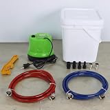 Tankless Water Heater Flushing Kit, Includes 1/6HP Submersible Utility Pump with Adapter, 2 x 6FT x 3/4"GHT Hose, 3 Gallon Pail with Bucket Lid Opener, Efficient Cleaning Hot Water Heater Flush Kit