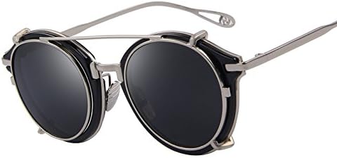 Clip on Sunglasses Flip Separable Lens Mirror lens/Clear lens Vintage Glasses UV400